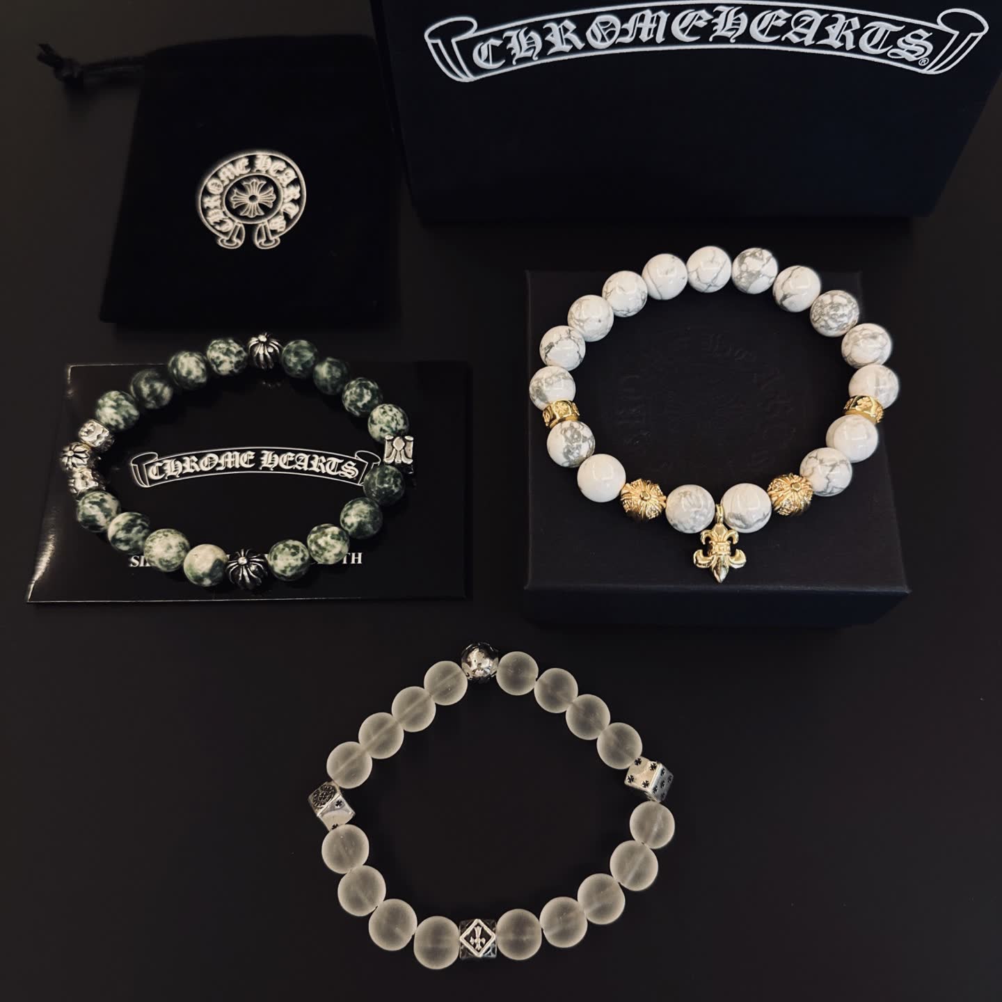Chrome Hearts Beaded Bracelet Set Chrome Hearts Beaded Bracelet Set